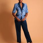 Ensemble tailleur bleu élégant pour femme | KROSKEL