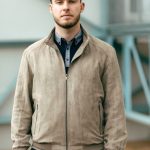 Le blouson homme taupe suédine CHARLY