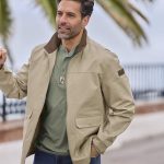 Le blouson mi saison en twill atlas for men Beige
