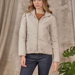 Blouson léger zippé blanc pour femme MISE AU GREEN