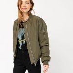 Bomber en matière satinée femme kaki | GEMO