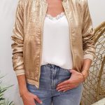 Bombers femme doré