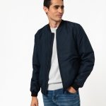 Blouson zippé style bombers homme bleu marine | GEMO