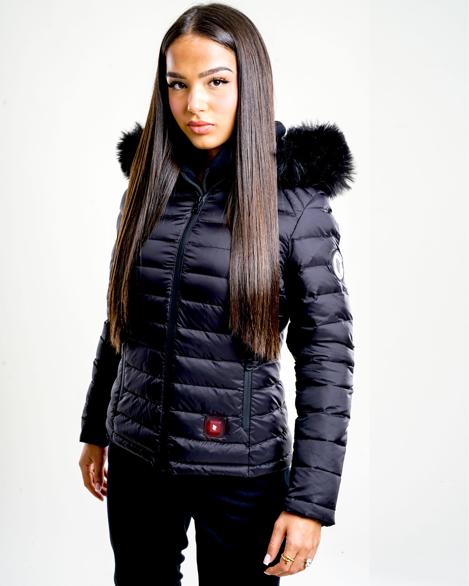 doudoune-chauffante-081jwt-1.jpg Doudoune Chauffante Capuche Femme Victoria Navy – Image 1