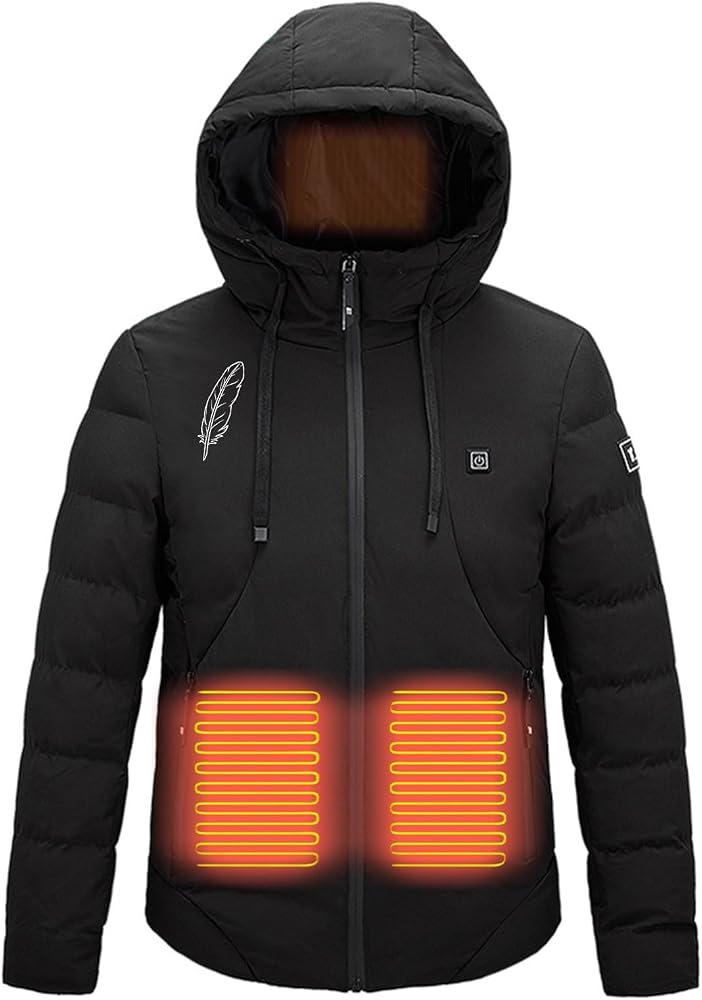 doudoune-chauffante-985dgz-1.jpg Doudoune Chauffante Homme Et Femme,Manteau Chauffant Avec 4 Zones ChaufféEs,Veste Chauffante Femme Manches Longues,Gilet Chauffant à Capuchelavable ... – Image 1