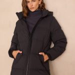 Doudoune mi longue DINA Femme | NOIR | Maison 123