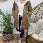 Parka doudoune femme longue épaisse réversible camel et dorée