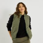 Doudoune réversible sans manches femme KAKI | Graindemalice