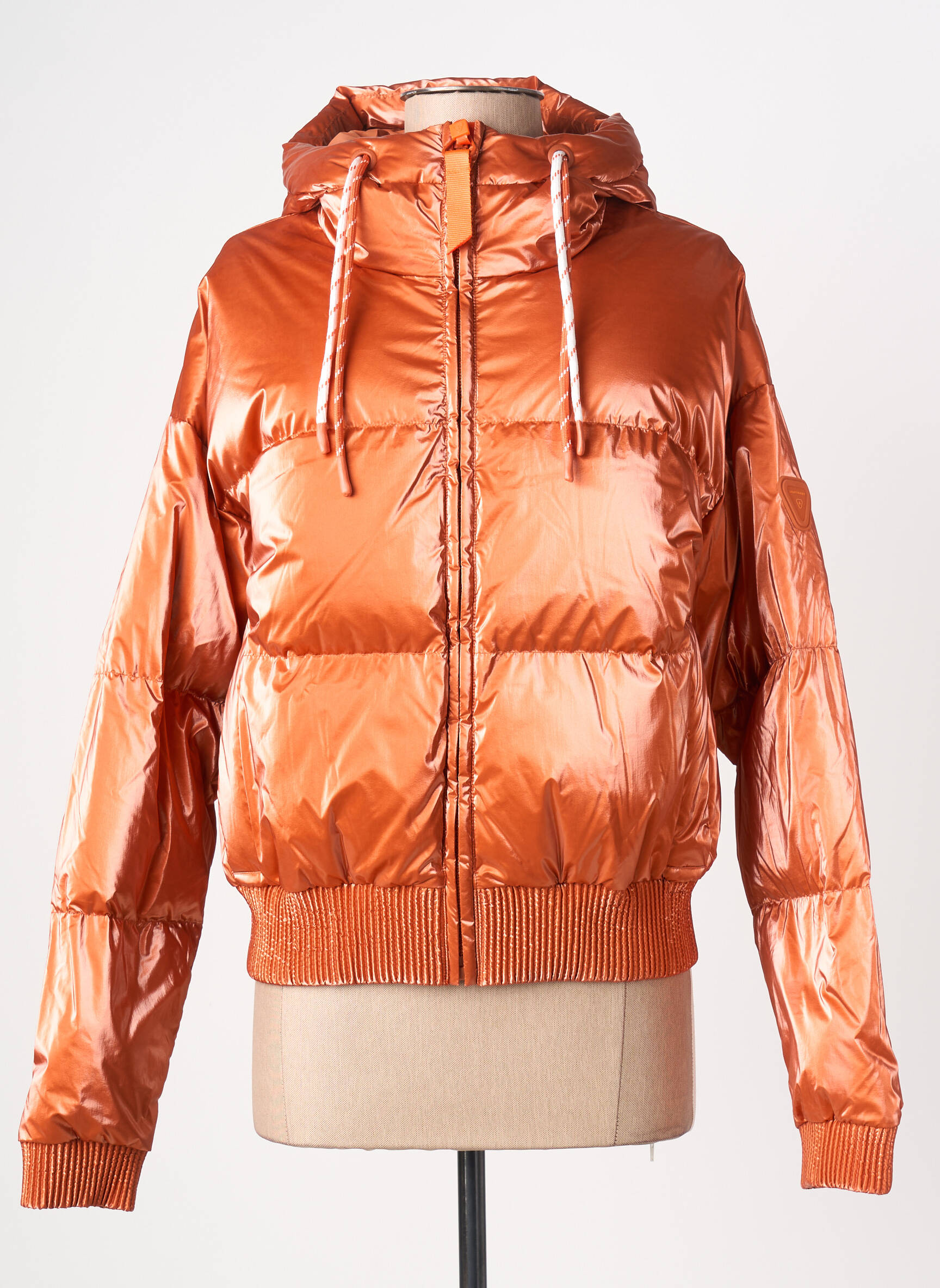 doudoune-gertrude-femme-020bnq-1.jpg Doudoune Gertrude Orange A Capuche – Image 1