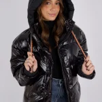 Doudoune Femme Noire Capuche Lili Bright Black Gertrude