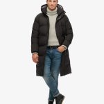 Doudoune longue à capuchenoir pour Homme | Superdry FR
