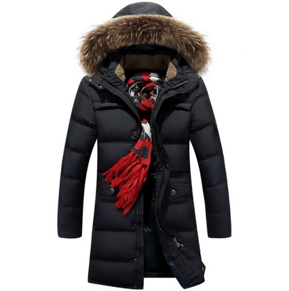 doudoune-longue-homme-511icr-1.jpg Doudoune Longue Homme avec Capuche à Fourrure Intérieur Shearling – Image 1