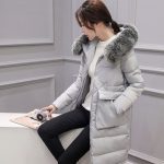Doudoune mi longue pour femme avec capuche à fourrure synthétique épaisse