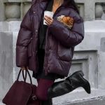 Doudoune femme violette