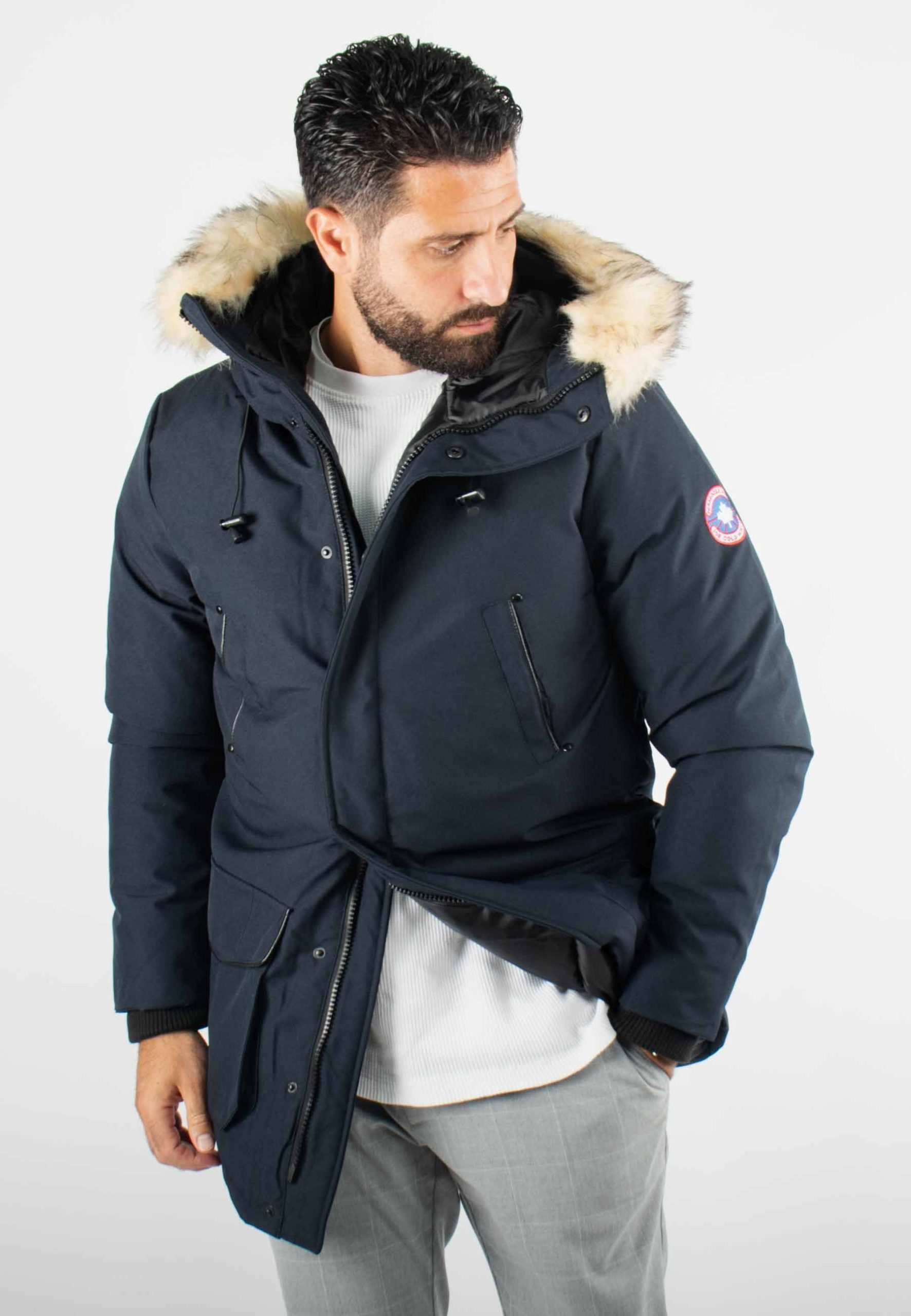 doudoune-pour-homme-214ulo-1.jpg Parka Homme Paragoose MARIO – Veste Hiver à Capuche Fourrure Synthétique – Navy – Image 1