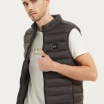 Doudoune gilet chauffante gris foncé IAN