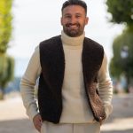 Gilet Mouton Marron Mixte Adulte – Laine française