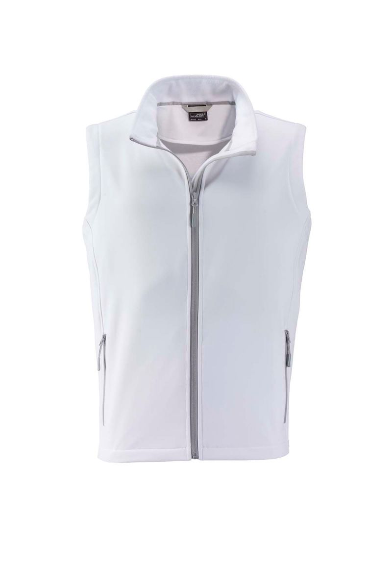 gilet-homme-sans-manche-456tku-1.jpg Gilet sans manches micropolaire softshell JN1128 blanc Homme – Image 1