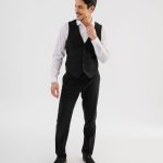 Gilet de costume sans manches uni homme noir | GEMO