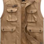 Gilet Matelassé sans Manche Homme Homme Automne Et Hiver Coton Fermeture éClair Multi Poches sans Manches Couleur Unie Lavé ExtéRieur Veste Gilet Pantalon Et Veste De Travail Homme : Amazon.fr: Mode