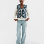 Gilet sans manches à motif ethnique femme bleu | GEMO