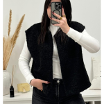 Gilet sans manches ouvert noir