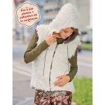 Modèle Gilet sans manches à capuche Moutonneux