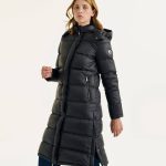 Jott Doudoune Femme Longue Jott Blouson Femme Doudoune Longue Réversible Noir Roma – JOTT