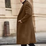 Manteau long pour homme Manteau d'hiver décontracté pour homme Trench Couleur unie Manches longues Veste d'hiver Grandes tailles Veste ...