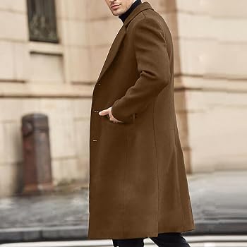 long-manteau-homme-159itv-1.jpg Manteau long pour homme Manteau d'hiver décontracté pour homme Trench Couleur unie Manches longues Veste d'hiver Grandes tailles Veste ... – Image 1
