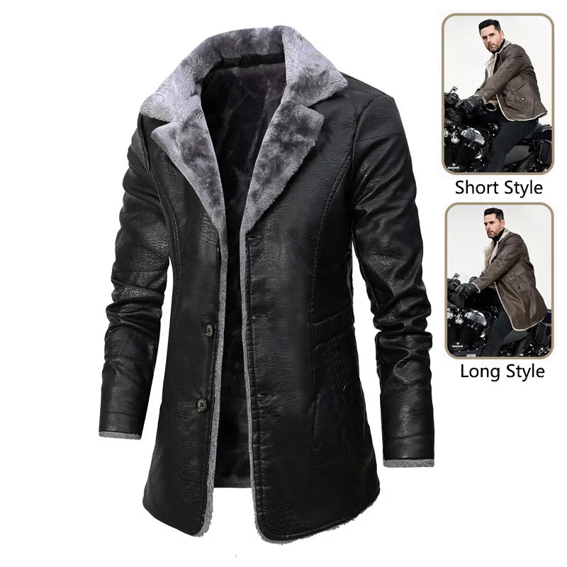 long-manteau-homme-451hid-1.jpg Blouson homme avec Doublure Fourrée Style Court & Long – Image 1