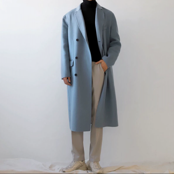 long-manteau-homme-893uni.png Manteau long en laine pour hommes bleu royal – Image 1