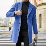 RUIRUILICO Manteau Homme en Laine Mi Long Business Élégant Décontracté Trench Coat Grande Taille Chaud Vintage Boutonné Coupe Ajustée Manteaux Automne ...