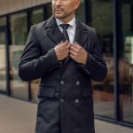 Homme Manteau d'hiver longue croisé Noir Bolf 79B3A 073