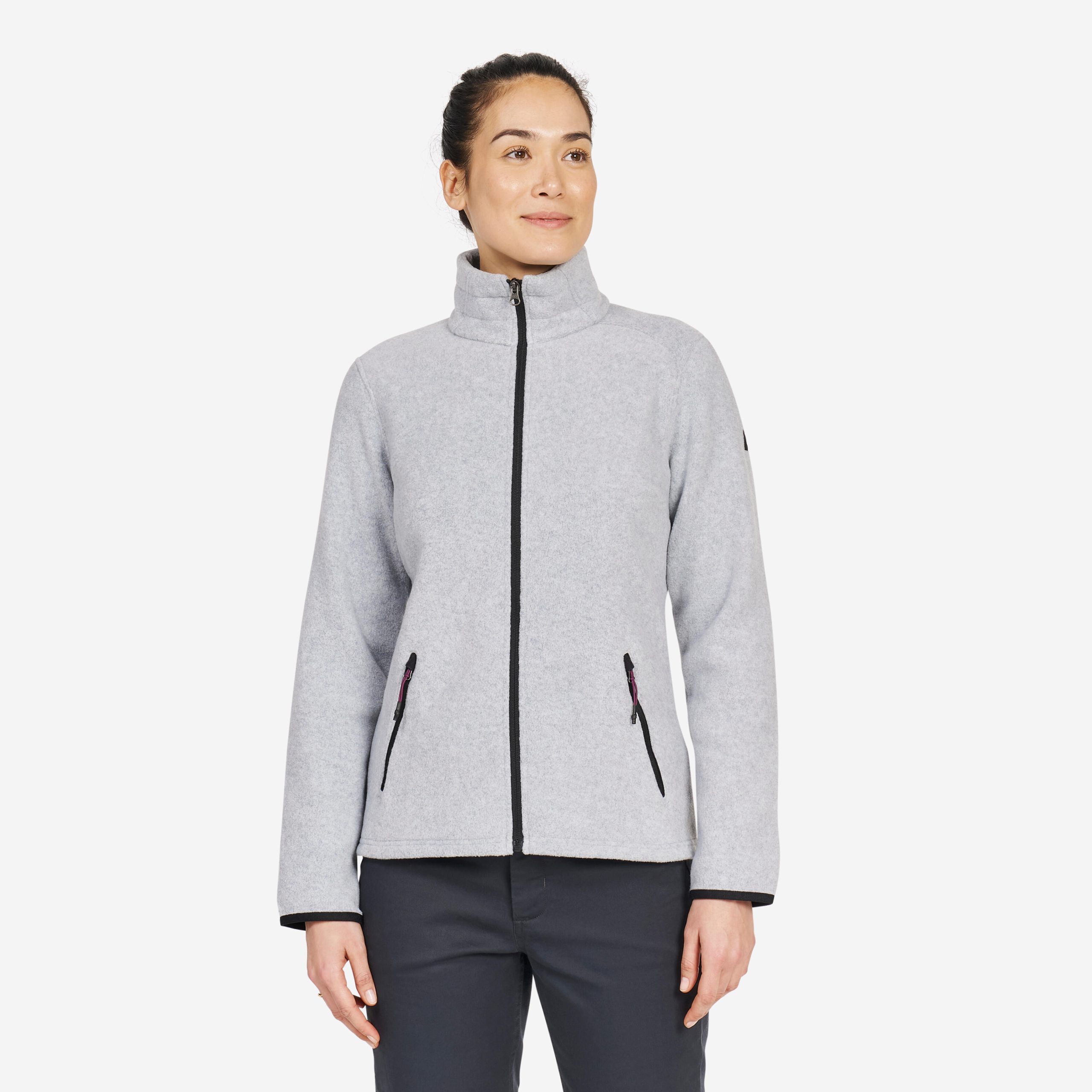 polaire-femme-076xmo-1.jpg Polaire chaude de voile femme, 100 gris chiné | Decathlon – Image 1