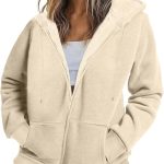 NUSGEAR Veste Polaire Femme Chaud Doublure Polaire Zippée à Capuche Sweat Shirt Manches Longues pour Hiver Veste Polaire Femme Sweat Zippé à Capuche Hiver Chaud Blouson Sport Doublure Hoodie : Amazon.fr: Mode