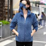 ARTQ Veste Polaire Veste Polaire Longue en Polaire pour Femme Full Zip avec Poches Veste Veste Bleue Veste D'Extérieur Veste en Polaire Chaude Durable Cadeau pour La Famille De Noël Nouvel an,M :