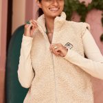 Cut The Night Veste polaire sans manches Beige Femme | Roxy