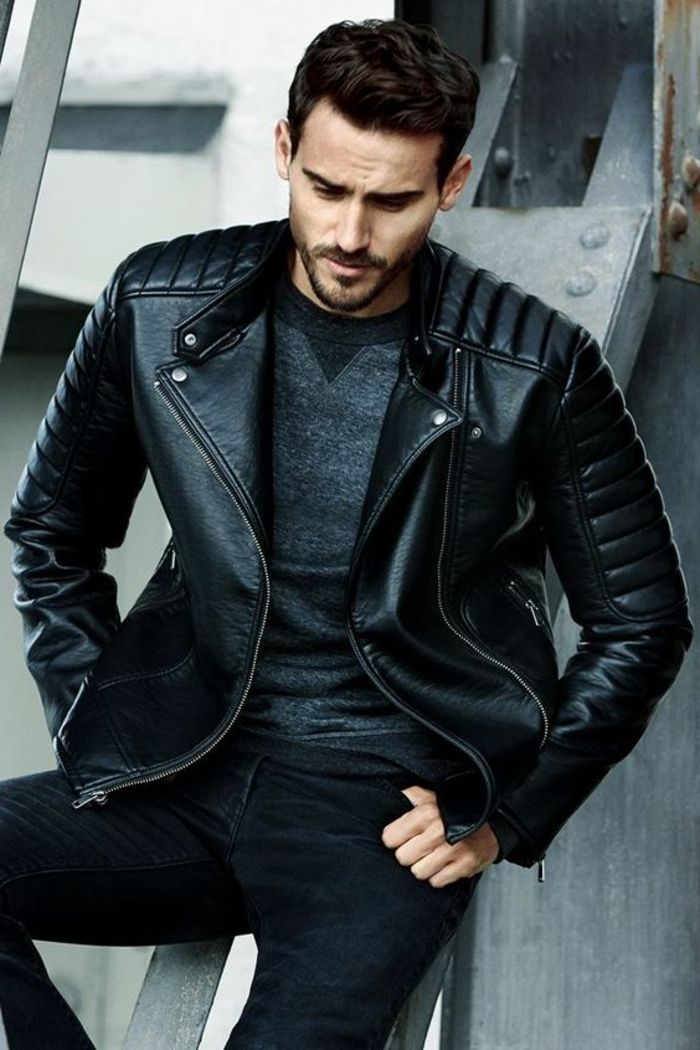 vest-en-cuir-homme-806nob-1.jpg veste en cuir noir homme, tendances de la mode homme, blouson cuir homme redskins – Image 1