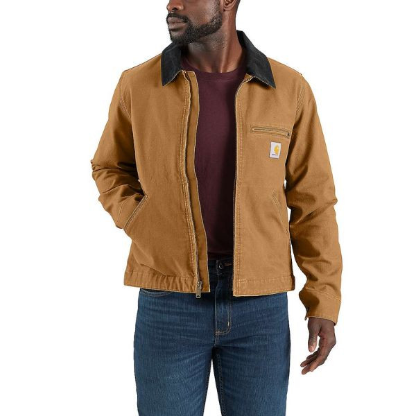 veste-carhartt-187yix-1.jpg Veste Carhartt Relaxed Fit Duck Detroit 106234 Brown – Image 1
