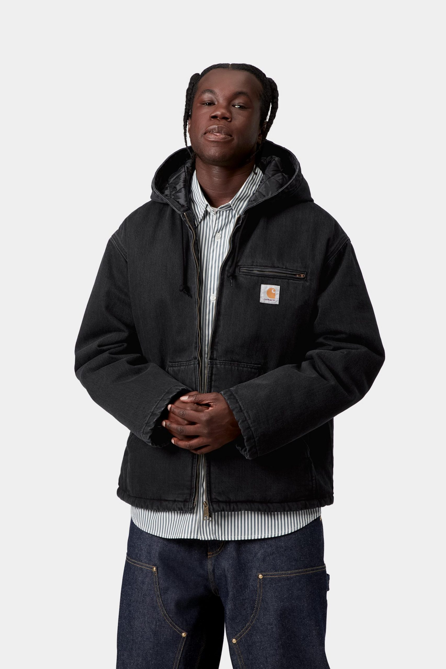 veste-carhartt-744lmy-1.jpg Carhartt WIP Cleveland Jacket, Black | Boutique en ligne officielle – Image 1