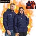 Doudoune Chauffant Homme Et Femme,Veste Chauffante Femme éLectrique Usb Avec 21 Zones De Chauffé, Hiver Chaud LéGer Manteau Doudoune Veste Pour ...