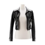 COURRÈGES Veste Courrèges en vinyle noir (T34) d'occasion