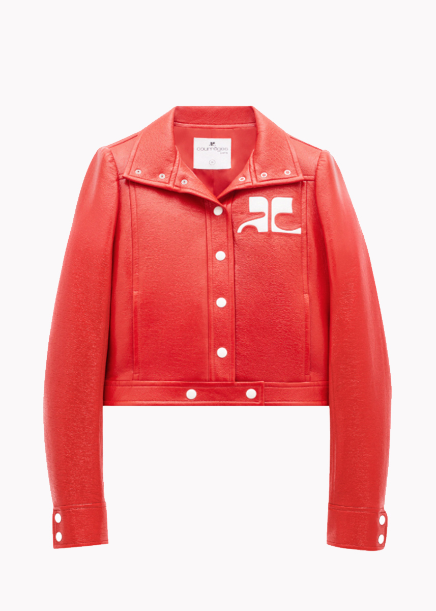 veste-courreges-601stc.jpg Blouson Iconique Vinyle Heritage Red – Image 1