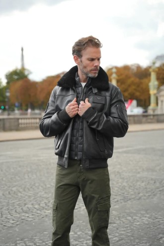 veste-cuir-homme-295wyd-1.jpg Blouson cuir homme Redskins, Giorgio, Arturo. Milpau, le spécialiste du vêtement cuir sur Internet – Image 1