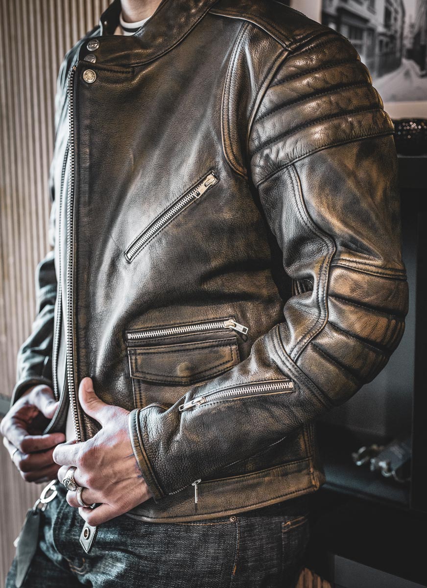 veste-en-cuir-homme-183muy-1.jpg Motard Veste Cuir Hommes En Cuir Homme Veste De Motard Style Blouson Cuir Moto Motard Veste – Image 1