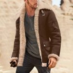 Veste Cuir Homme Marron Hommes Mode Simple Manteau d'hiver Col À Manches Longues Rembourré en Cuir Veste Vintage Épaissir Manteau en Peau De Mouton ...
