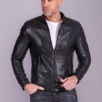 D'Arienzo Veste Cuir Homme Noir en Agneau Veritable Moto Motard Blouson Made in Italy TED 44/XS/Noir : Amazon.fr: Mode