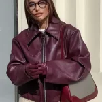 Veste En Cuir PU À Col Rabattu Femme Décontracté Chic Oversize Milanoo.com