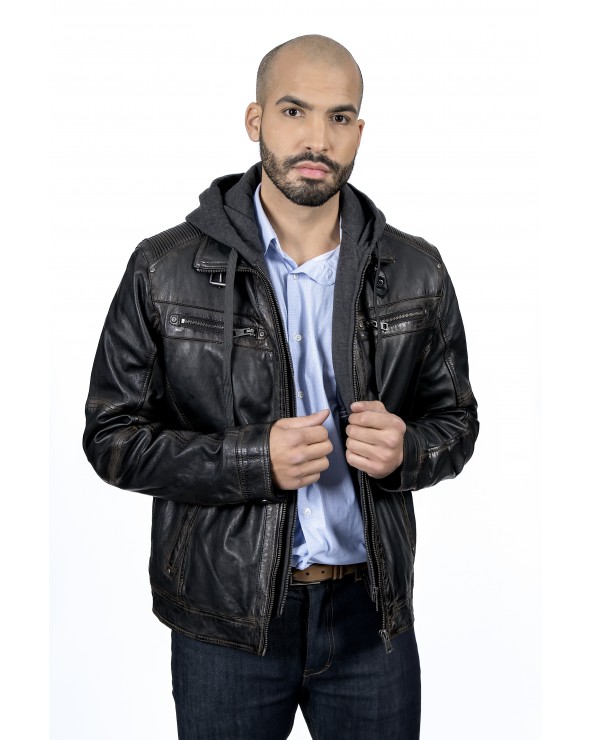 veste-en-cuire-homme-232nxq-1.jpg BLOUSON CUIR AGNEAU – Image 1